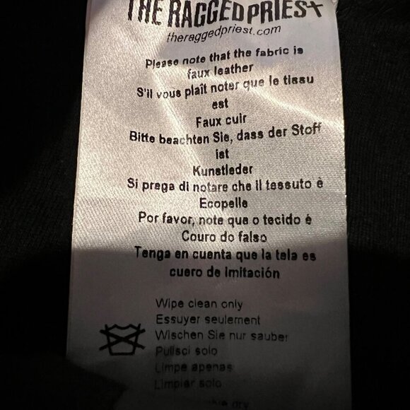 The Ragged Priest Womens Faux Leather Cargo Barrel Pants XS Goth Grunge Witchy - Picture 4 of 5